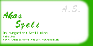 akos szeli business card